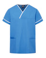 UNISEX LIGHTWEIGHT CONTRAST V-NECK HEALTHCARE TUNIC UNIFORM