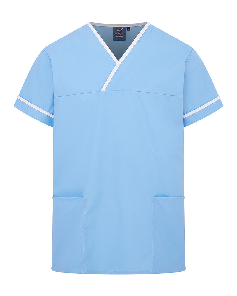 UNISEX LIGHTWEIGHT CONTRAST V-NECK HEALTHCARE TUNIC UNIFORM
