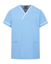 UNISEX LIGHTWEIGHT CONTRAST V-NECK HEALTHCARE TUNIC UNIFORM