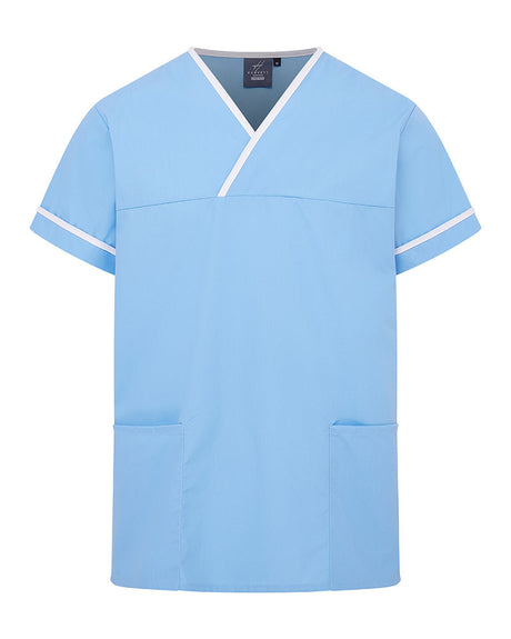 UNISEX LIGHTWEIGHT CONTRAST V-NECK HEALTHCARE TUNIC UNIFORM