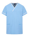 UNISEX LIGHTWEIGHT CONTRAST V-NECK HEALTHCARE TUNIC UNIFORM