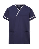 UNISEX LIGHTWEIGHT CONTRAST V-NECK HEALTHCARE TUNIC UNIFORM