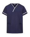 UNISEX LIGHTWEIGHT CONTRAST V-NECK HEALTHCARE TUNIC UNIFORM