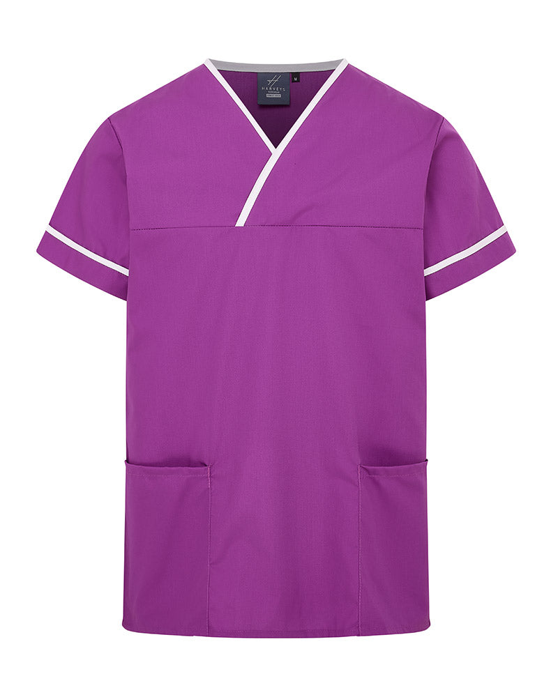 UNISEX LIGHTWEIGHT CONTRAST V-NECK HEALTHCARE TUNIC UNIFORM
