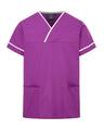 UNISEX LIGHTWEIGHT CONTRAST V-NECK HEALTHCARE TUNIC UNIFORM