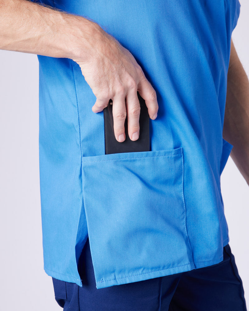 UNISEX LIGHTWEIGHT CONTRAST V-NECK HEALTHCARE TUNIC UNIFORM