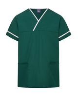UNISEX LIGHTWEIGHT CONTRAST V-NECK HEALTHCARE TUNIC UNIFORM