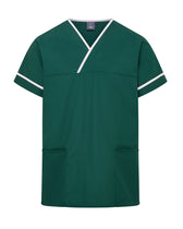 UNISEX LIGHTWEIGHT CONTRAST V-NECK HEALTHCARE TUNIC UNIFORM