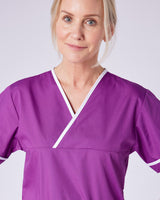 UNISEX LIGHTWEIGHT CONTRAST V-NECK HEALTHCARE TUNIC UNIFORM