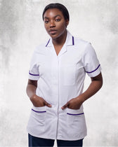 Women's Zip Tunic - White/ Clearance Trims