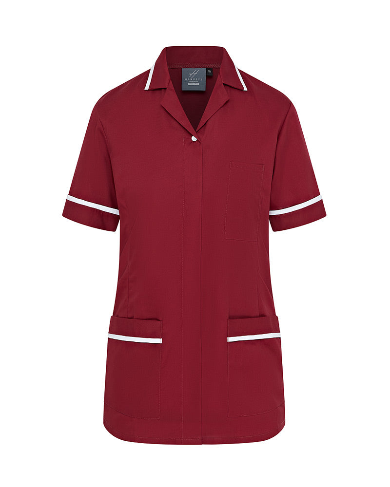 WOMEN'S NURSE TUNIC UNIFORM WITH CONCEALED ZIP FASTEN