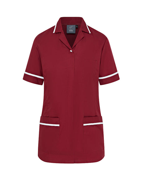 WOMEN'S NURSE TUNIC UNIFORM WITH CONCEALED ZIP FASTEN