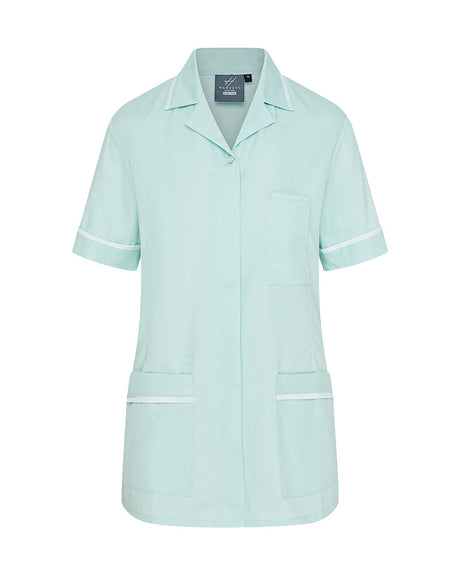 WOMEN'S NURSE TUNIC UNIFORM WITH CONCEALED ZIP FASTEN
