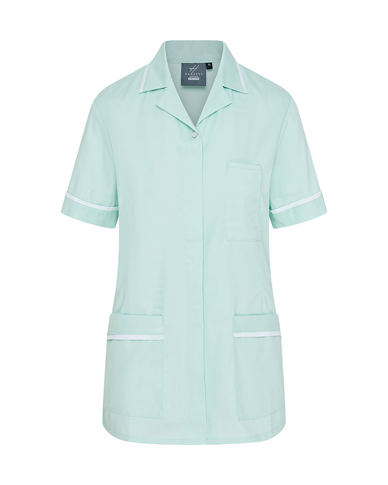 WOMEN'S NURSE TUNIC UNIFORM WITH CONCEALED ZIP FASTEN - Eau de nil