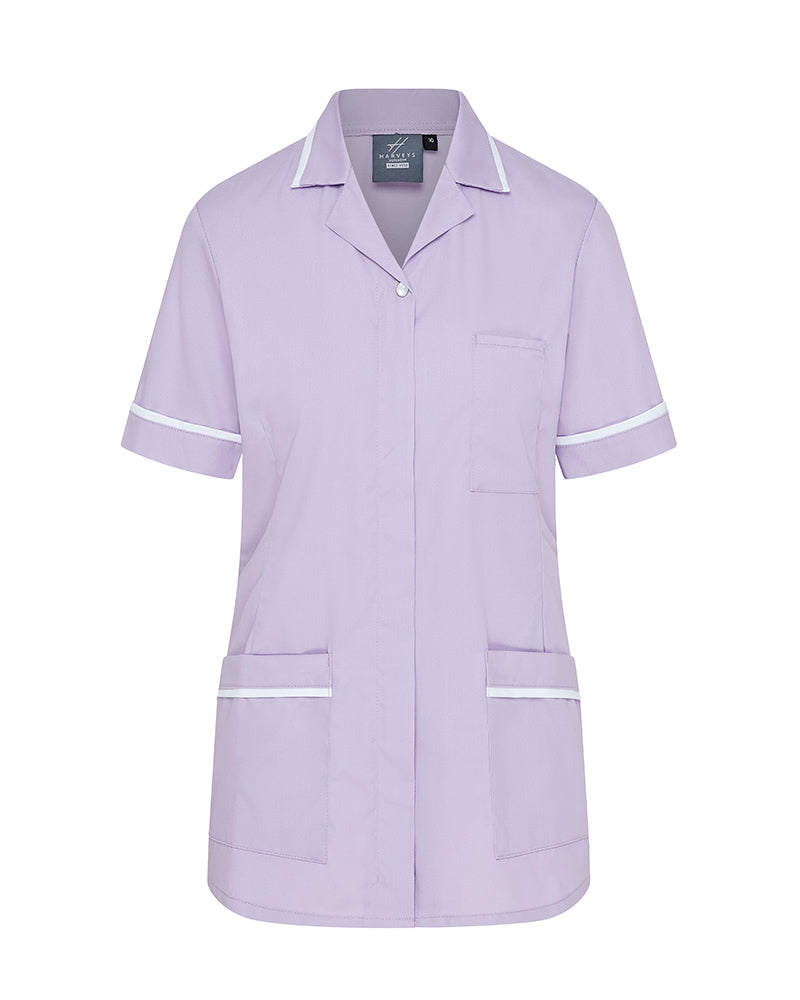 WOMEN'S NURSE TUNIC UNIFORM WITH CONCEALED ZIP FASTEN - Lilac