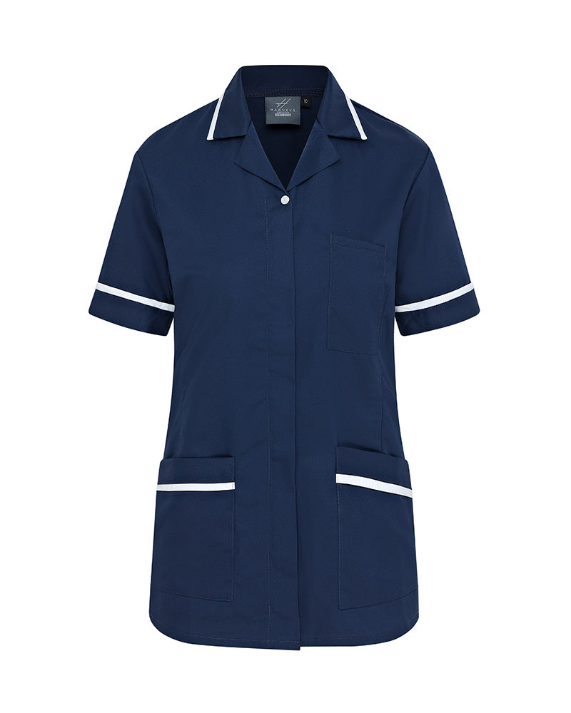 WOMEN'S NURSE TUNIC UNIFORM WITH CONCEALED ZIP FASTEN - Navy