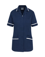WOMEN'S NURSE TUNIC UNIFORM WITH CONCEALED ZIP FASTEN