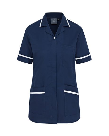 WOMEN'S NURSE TUNIC UNIFORM WITH CONCEALED ZIP FASTEN