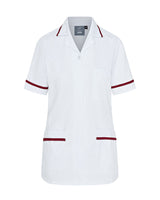 WOMEN'S NURSE TUNIC UNIFORM WITH CONCEALED ZIP FASTEN