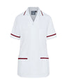 WOMEN'S NURSE TUNIC UNIFORM WITH CONCEALED ZIP FASTEN