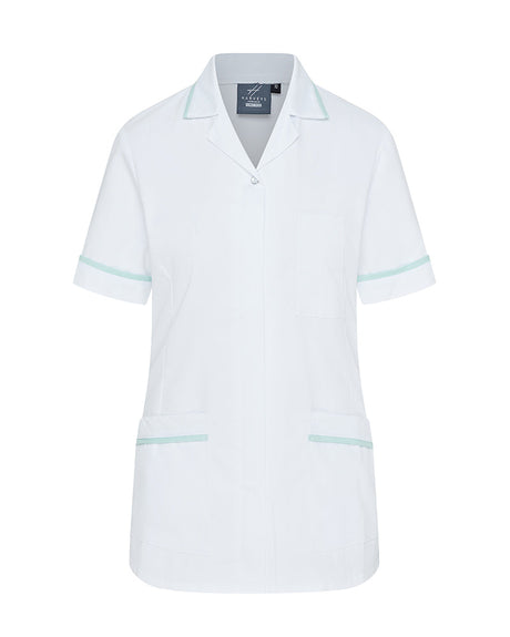 WOMEN'S NURSE TUNIC UNIFORM WITH CONCEALED ZIP FASTEN