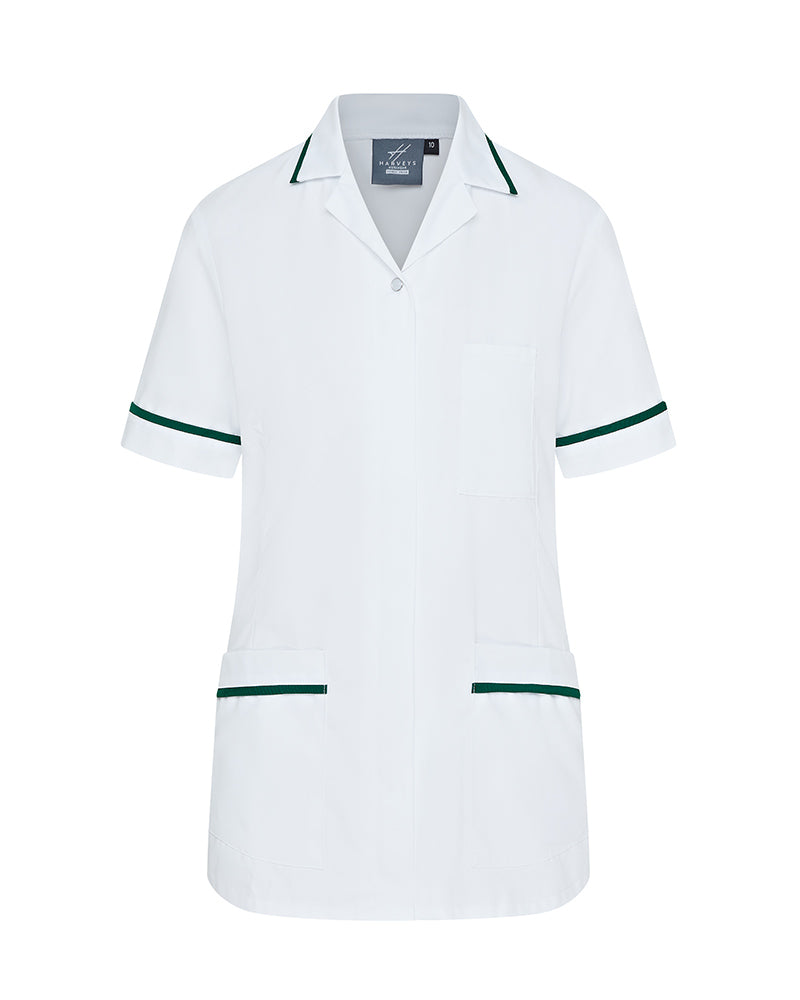 WOMEN'S NURSE TUNIC UNIFORM WITH CONCEALED ZIP FASTEN