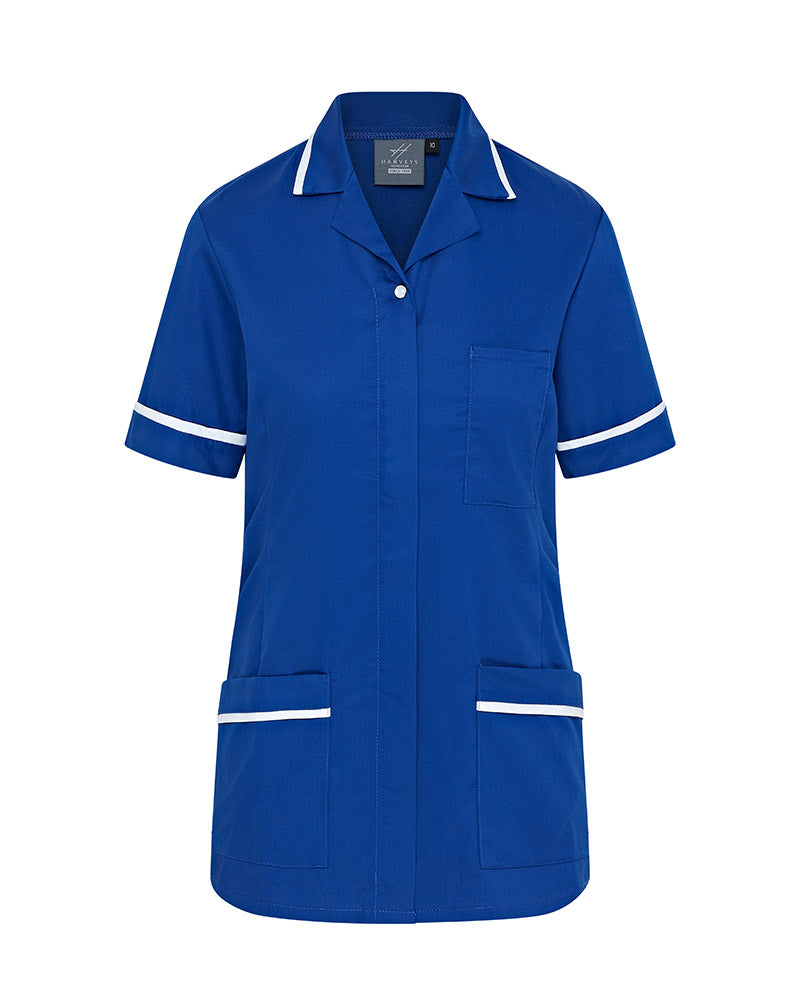 WOMEN'S NURSE TUNIC UNIFORM WITH CONCEALED ZIP FASTEN - Royal