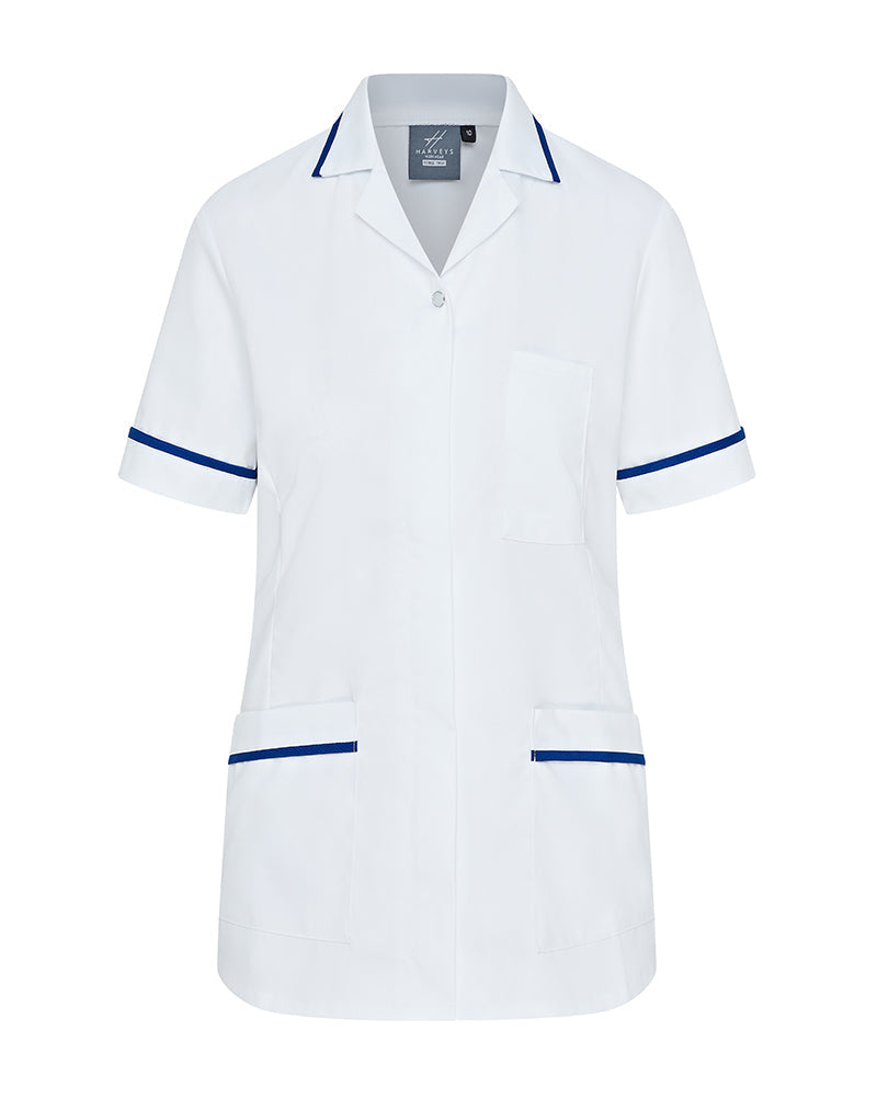 WOMEN'S NURSE TUNIC UNIFORM WITH CONCEALED ZIP FASTEN