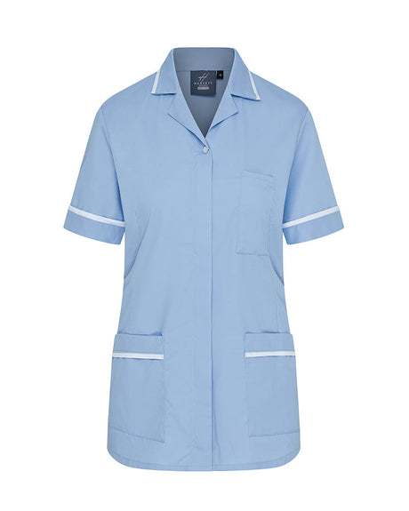 WOMEN'S NURSE TUNIC UNIFORM WITH CONCEALED ZIP FASTEN