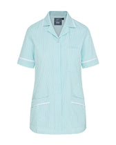 WOMEN'S HEALTHCARE TUNIC UNIFORM WITH WOVEN STRIPE AND ZIP FRONT