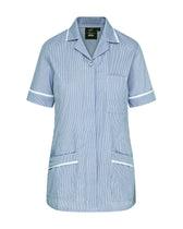 WOMEN'S HEALTHCARE TUNIC UNIFORM WITH WOVEN STRIPE AND ZIP FRONT