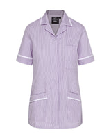 WOMEN'S HEALTHCARE TUNIC UNIFORM WITH WOVEN STRIPE AND ZIP FRONT