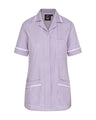 WOMEN'S HEALTHCARE TUNIC UNIFORM WITH WOVEN STRIPE AND ZIP FRONT
