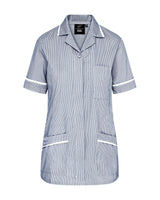 WOMEN'S HEALTHCARE TUNIC UNIFORM WITH WOVEN STRIPE AND ZIP FRONT