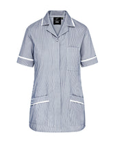 WOMEN'S HEALTHCARE TUNIC UNIFORM WITH WOVEN STRIPE AND ZIP FRONT