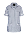 WOMEN'S HEALTHCARE TUNIC UNIFORM WITH WOVEN STRIPE AND ZIP FRONT