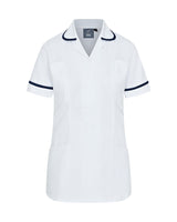 WOMEN’S ZIP FRONT NURSE TUNIC UNIFORM WITH ROUNDED COLLAR