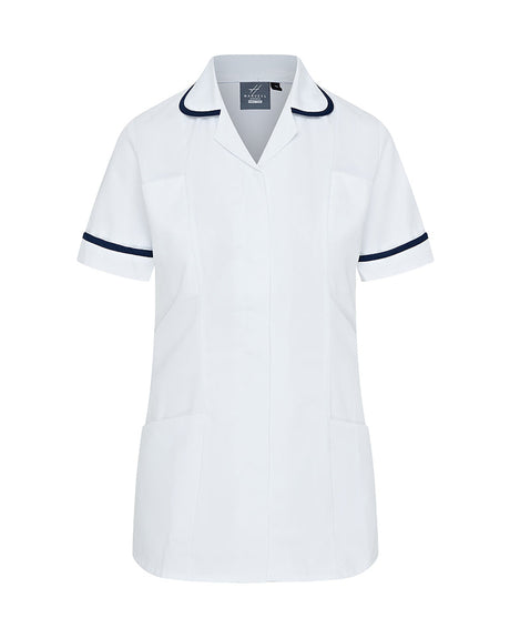 WOMEN’S ZIP FRONT NURSE TUNIC UNIFORM WITH ROUNDED COLLAR