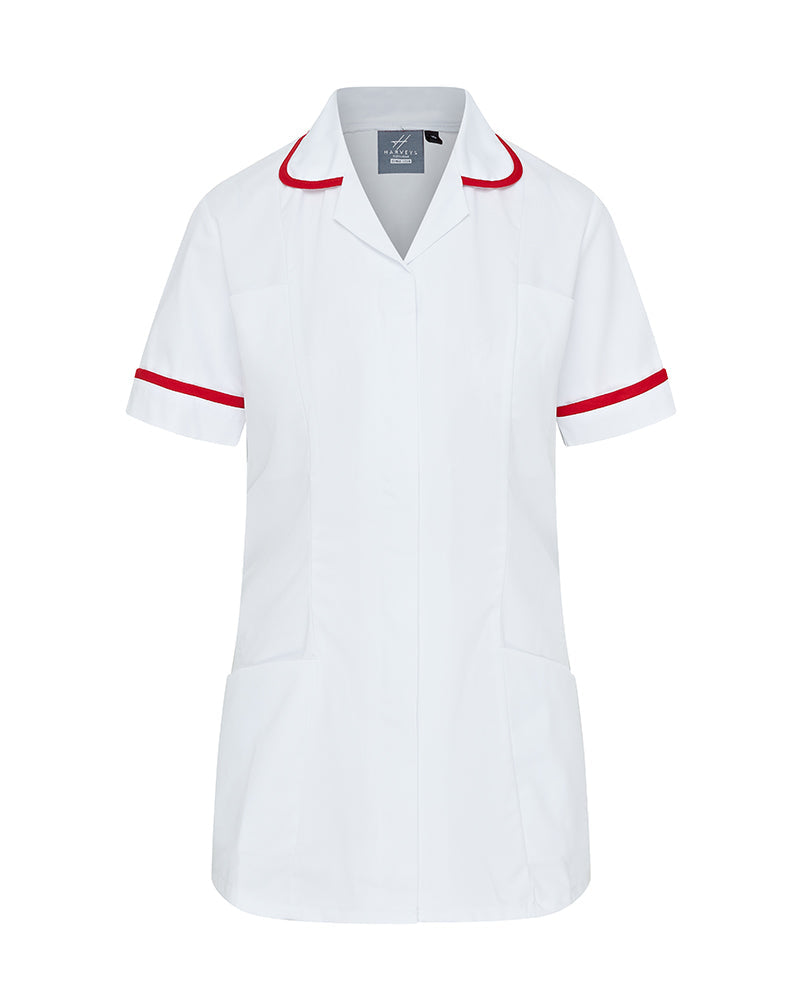 WOMEN’S ZIP FRONT NURSE TUNIC UNIFORM WITH ROUNDED COLLAR