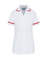 WOMEN’S ZIP FRONT NURSE TUNIC UNIFORM WITH ROUNDED COLLAR