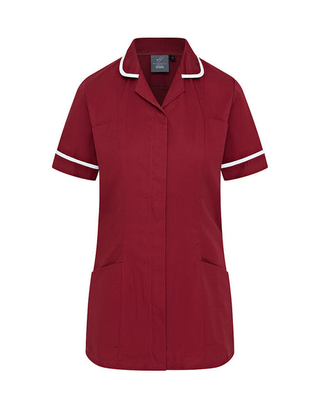 WOMEN’S ZIP FRONT NURSE TUNIC UNIFORM WITH ROUNDED COLLAR