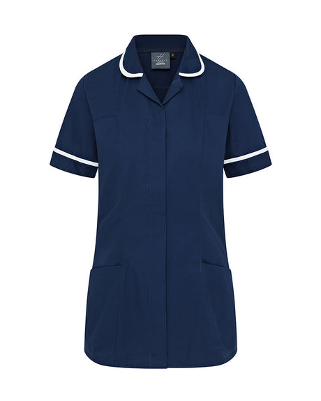 WOMEN’S ZIP FRONT NURSE TUNIC UNIFORM WITH ROUNDED COLLAR
