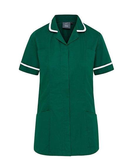 WOMEN’S ZIP FRONT NURSE TUNIC UNIFORM WITH ROUNDED COLLAR