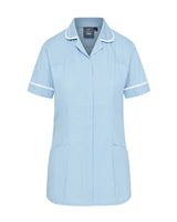 WOMEN’S ZIP FRONT NURSE TUNIC UNIFORM WITH ROUNDED COLLAR