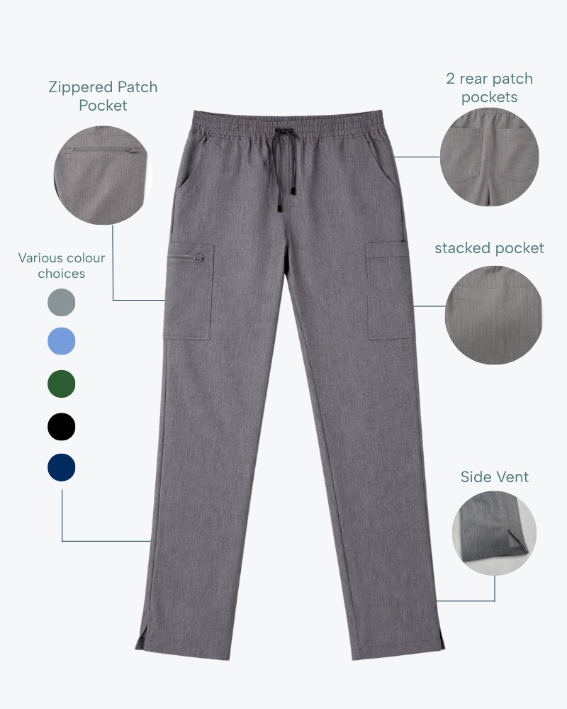 Alumea Men's Scrub Cargo Trousers