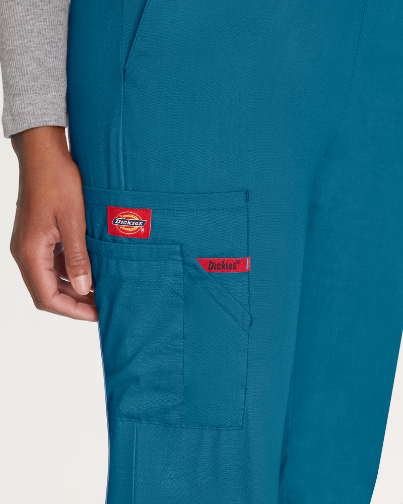 DICKIES EDS SIGNATURE WOMEN'S NATURAL RISE SCRUB CARGO TROUSER