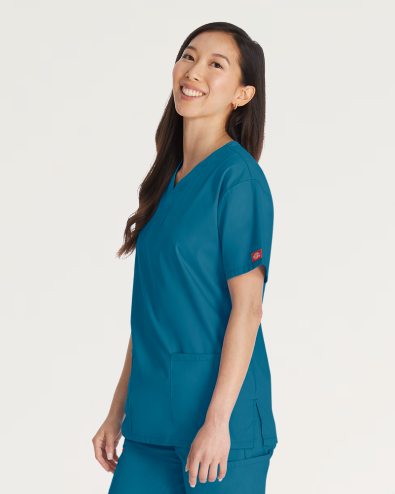 DICKIES EDS SIGNATURE WOMEN'S V-NECK SCRUB TOP