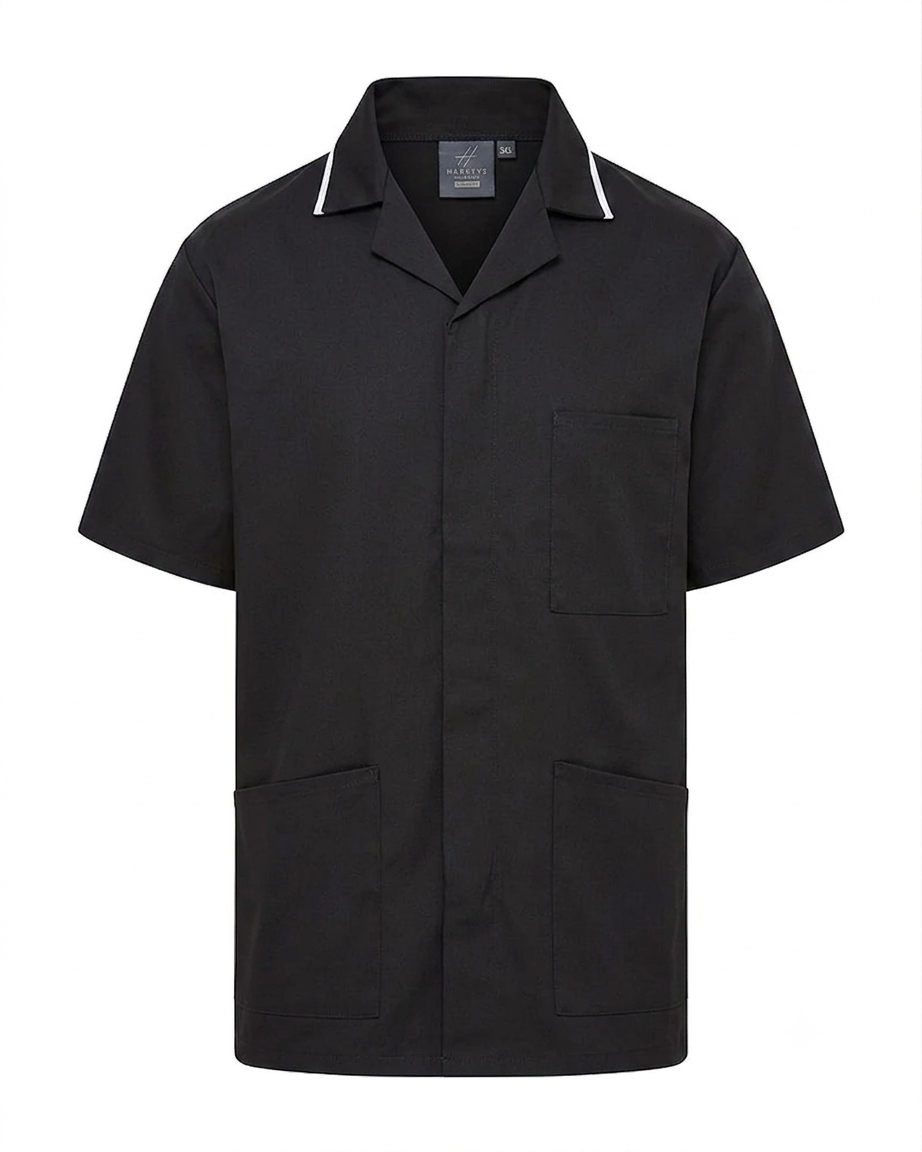 MEN'S NURSE TUNIC UNIFORM WITH CONCEALED STUD FASTEN