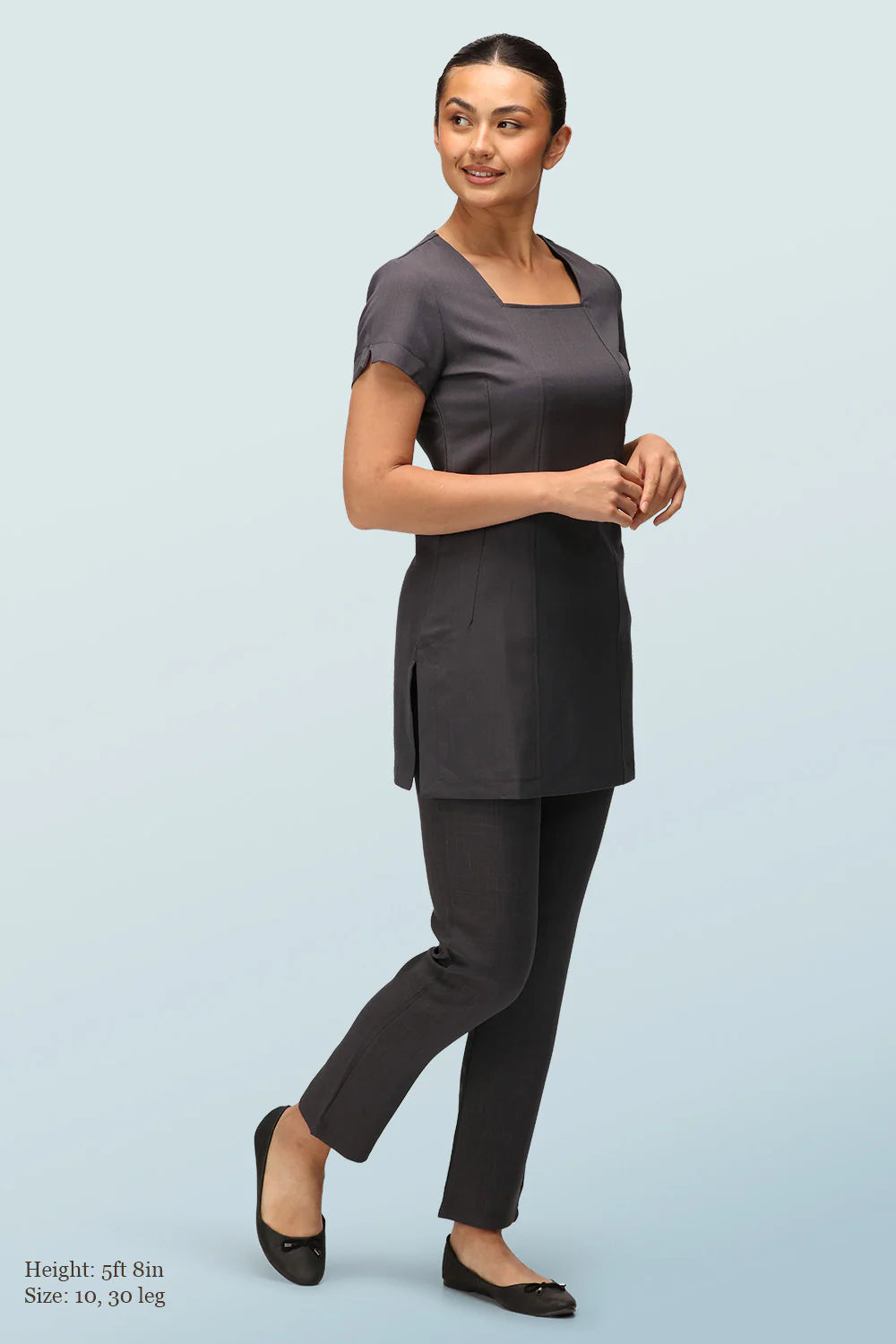 Ila Beauty Trouser With Elasticated Waist - Grey