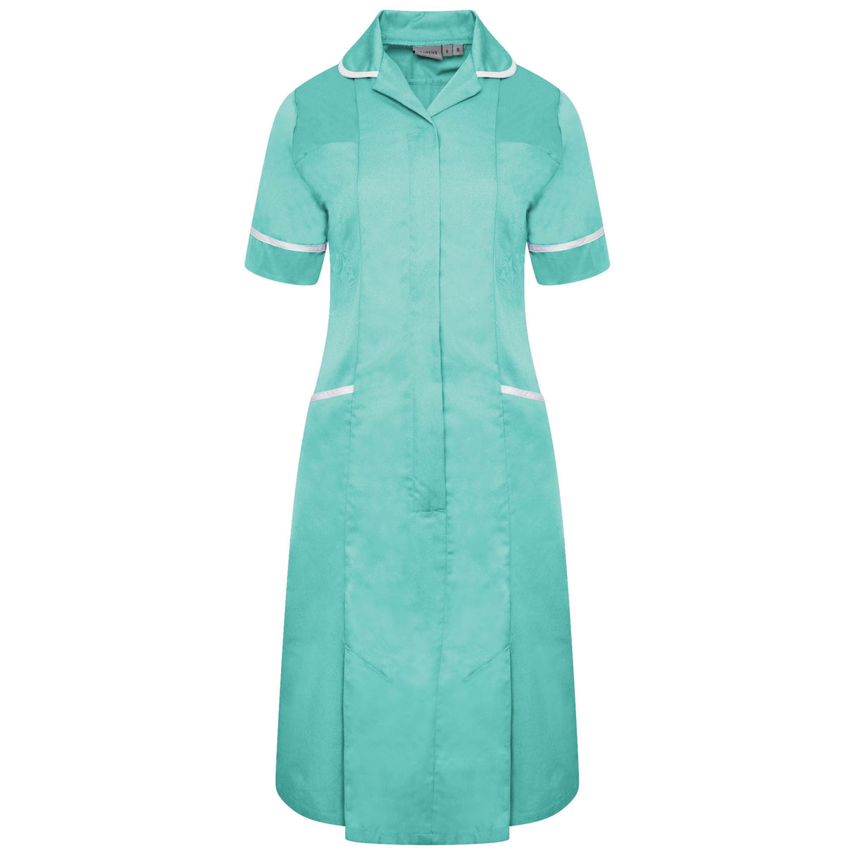 Ladies Dress with Round Collar - Eau de Nil
